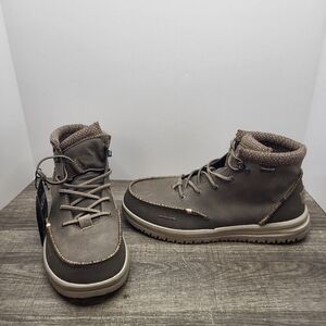 Hey Dude Bradley Chocolate Leather Ankle Lace Up Boots Mens Size 15 New